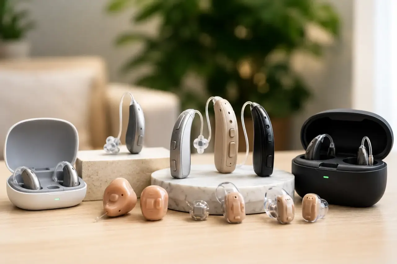 Range of modern hearing aid devices offered at Neuma Hearing Aid Clinic
